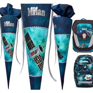 School cone matching the Nebula Scout,Space Bear Ergobag,Shuttle,Spaceship,Universe,Spaceship,Star Shuttle,Custom,for boys