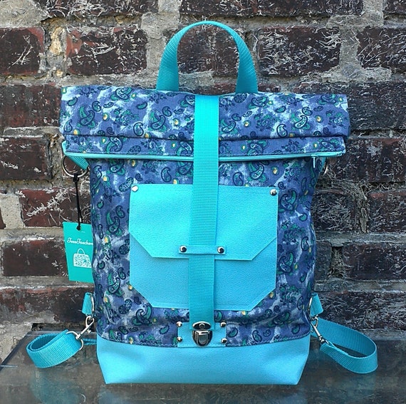 Teal Women’s Backpack with Patterned Strap Llbean teal floral backpack L.L. Bean | Mercari main image 3