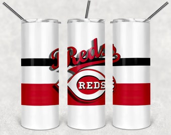 Cincinnati Reds Baseball Button Charm Badge Reel