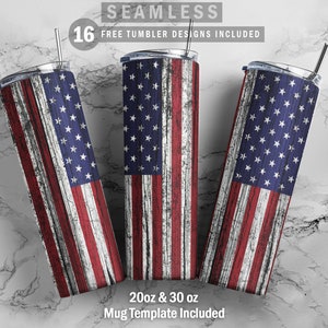 American Wood Flag USA, Skinny Tumbler 20oz 30oz Wrap, Mug Template 11oz, Sublimation Waterslide, PNG Digital Desings Download