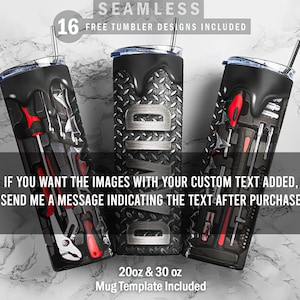 Mechanic Tools Automotive, Add Your Own Text Tumbler 20oz 30oz Wrap, Mug Template 11oz, Sublimation Waterslide, PNG Digital Designs Download
