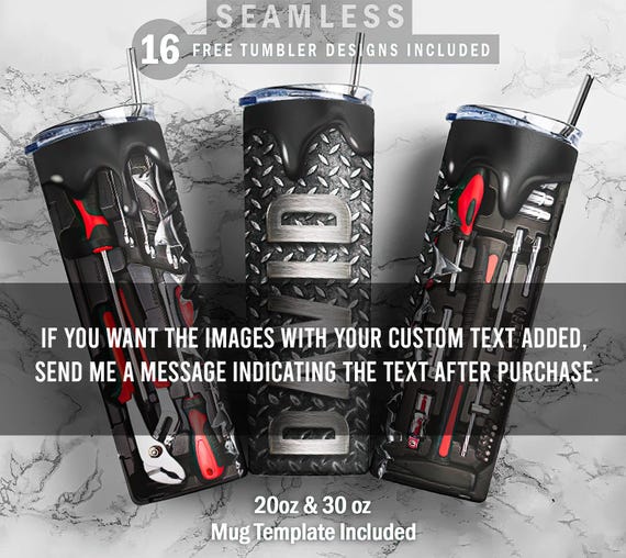 Mechanic Tools Automotive, Add Your Own Text Tumbler 20oz 30oz Wrap, Mug Template 11oz, Sublimation Waterslide, PNG Digital Desings Download