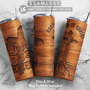 Jesus Christ Faith Skinny Tumbler 20oz 30oz Wrap, Mug Template 11oz Sublimation Waterslide PNG Digital Designs Download