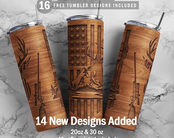 Deer Hunting Bundle Skinny Tumbler 20oz 30oz Wrap, Mug Template 11oz, Sublimation Waterslide PNG Digital Designs Download