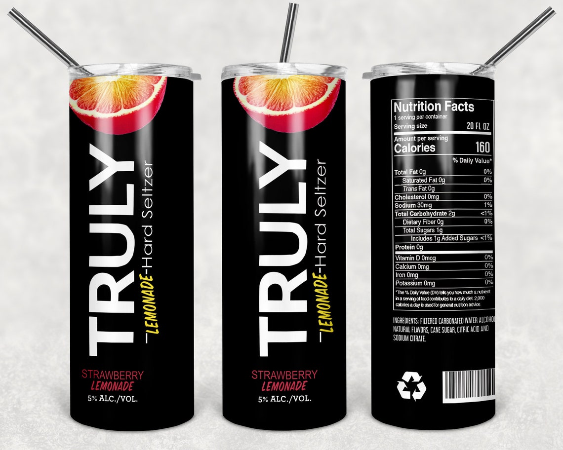 Download Truly Strawberry Lemonade Hard Seltzer Tumbler Wrap | Etsy