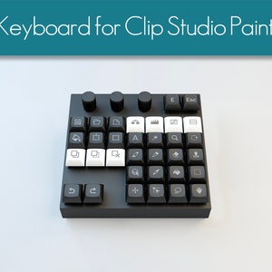 Custom mechanical keyboard for Clip Studio Paint Enter keycap Keyboard knob