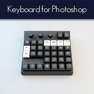 Custom mechanical keyboard for Photoshop for designers and artists