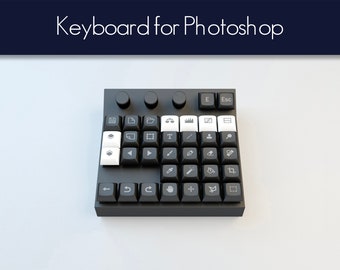Custom mechanical keyboard for Photoshop for designers and artists