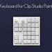 see more listings in the Keyboard for Clip Studio section