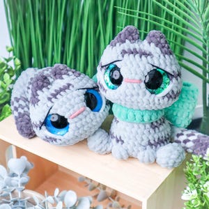 Patrón de crochet de costura baja para gatito pequeño 2 en 1