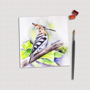 Vogel originale Malerei. Handgemalte Kunst