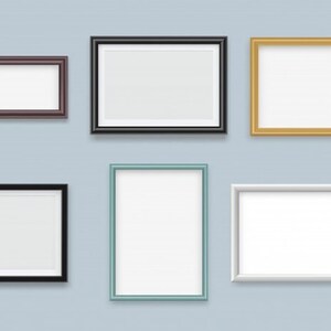 Frames for painting, poster, wall art decor. Frame with plexiglass