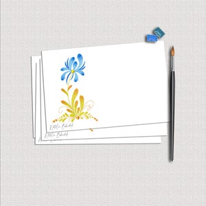 Petrykivka druckbare Postkarte. Grusskarte aus der Ukraine.