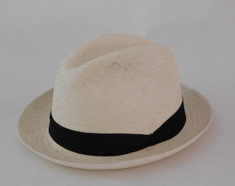 Handwoven Panama Fedora, Authentic Iraca Palm Hat, Colombia