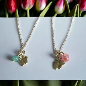 Baby Feet Sterling Silver Necklace: New Mum Keepsake