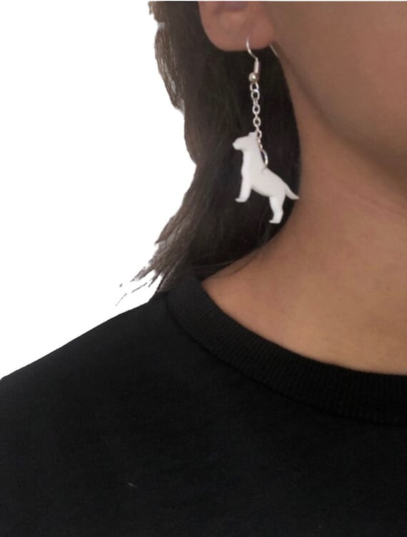 Bull terrier earrings best sale