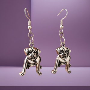 Staffordshire bull terrier gifts, silver dog earrings, gifts for her, Staffie lover gifts, dog mum jewellery