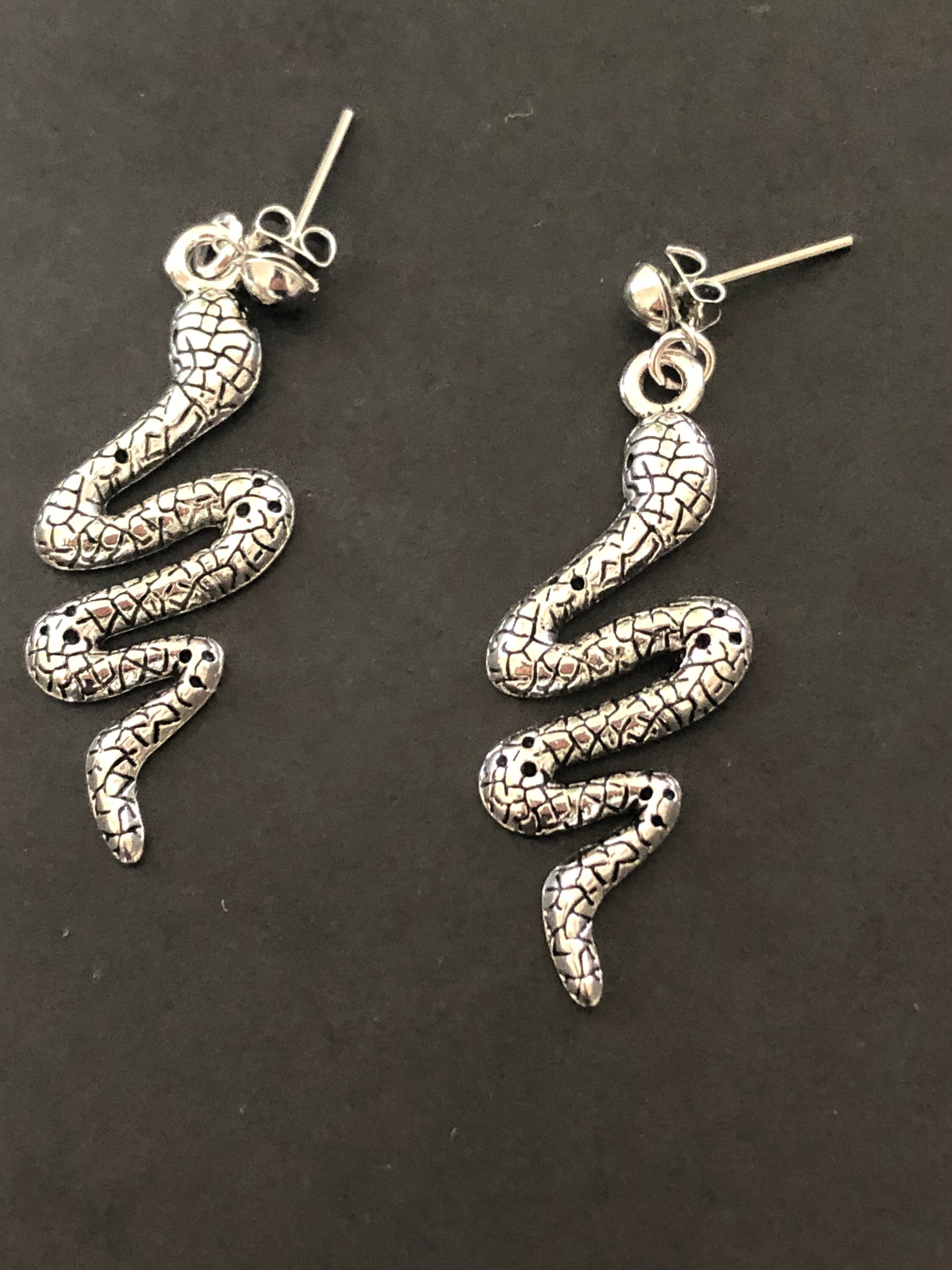 Pendientes De Aro De Serpiente Para Mujer Y Niña, De Plata D | Meses