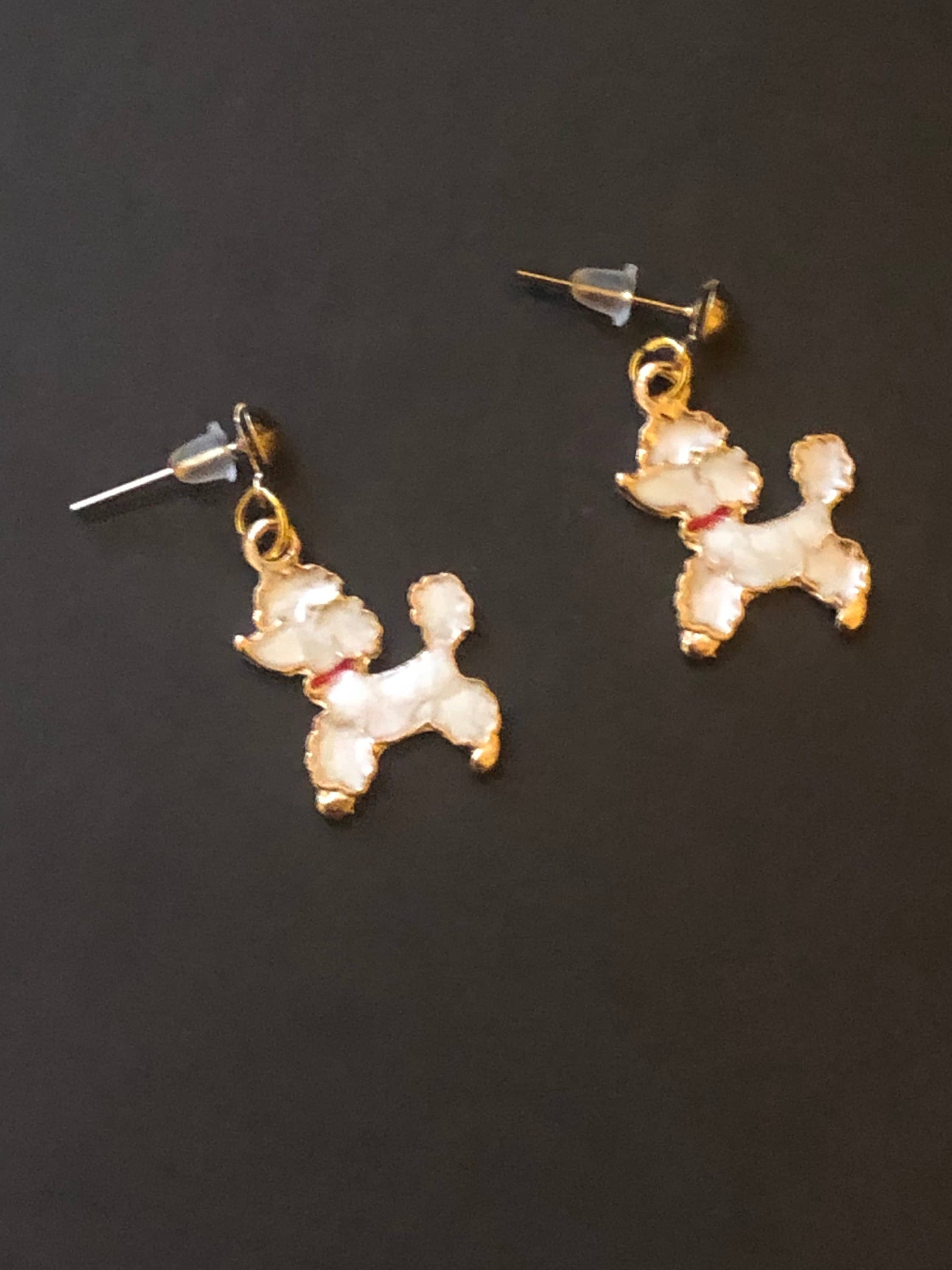 Poodle earrings deals