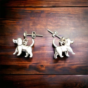 Beagle stud earrings, Silver dog earrings, Beagle earrings, Gifts for her, Hound dog, Beagle lover gifts, Dog adoption gifts, new dog gifts