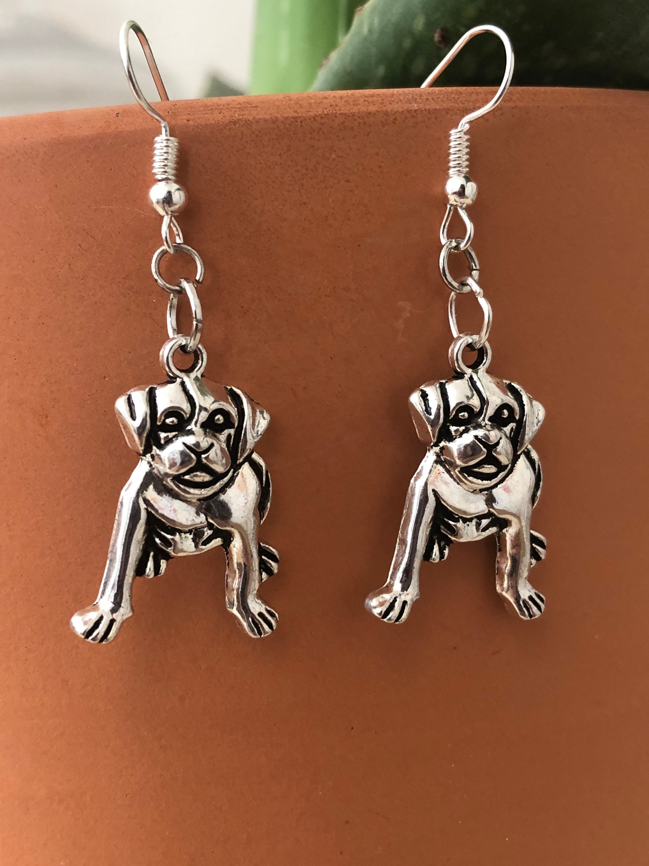 staffy earrings