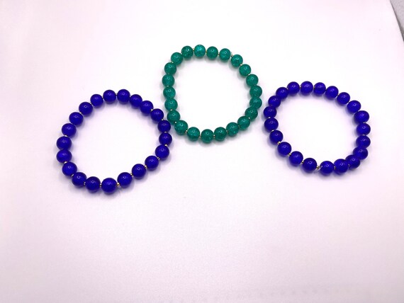 ブレスレット Poseidon Bracelet in Blue Positano Beaded Bracelet With Blue Lapis – Tateossian London
