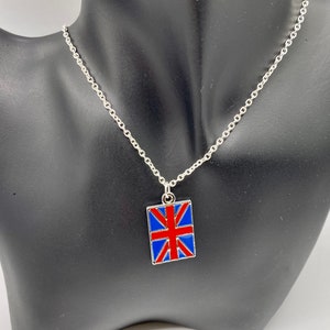 Union Jack Flag Necklace: British Patriotic Jewelry