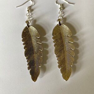 Silver Feather Earrings gifts for her leaf earrings Mother’s Day nature gifts silver statement earrings valentines gifts for her