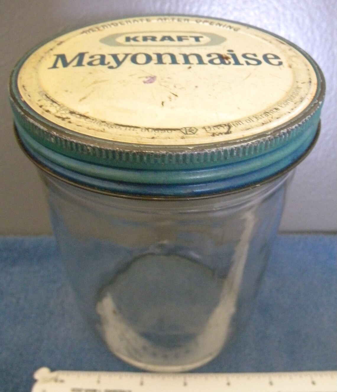 Vintage JFG Peanut Butter and Vintage Kraft Mayonnaise Jars Etsy