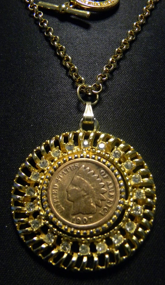1907 Indian Head Penny Necklace 