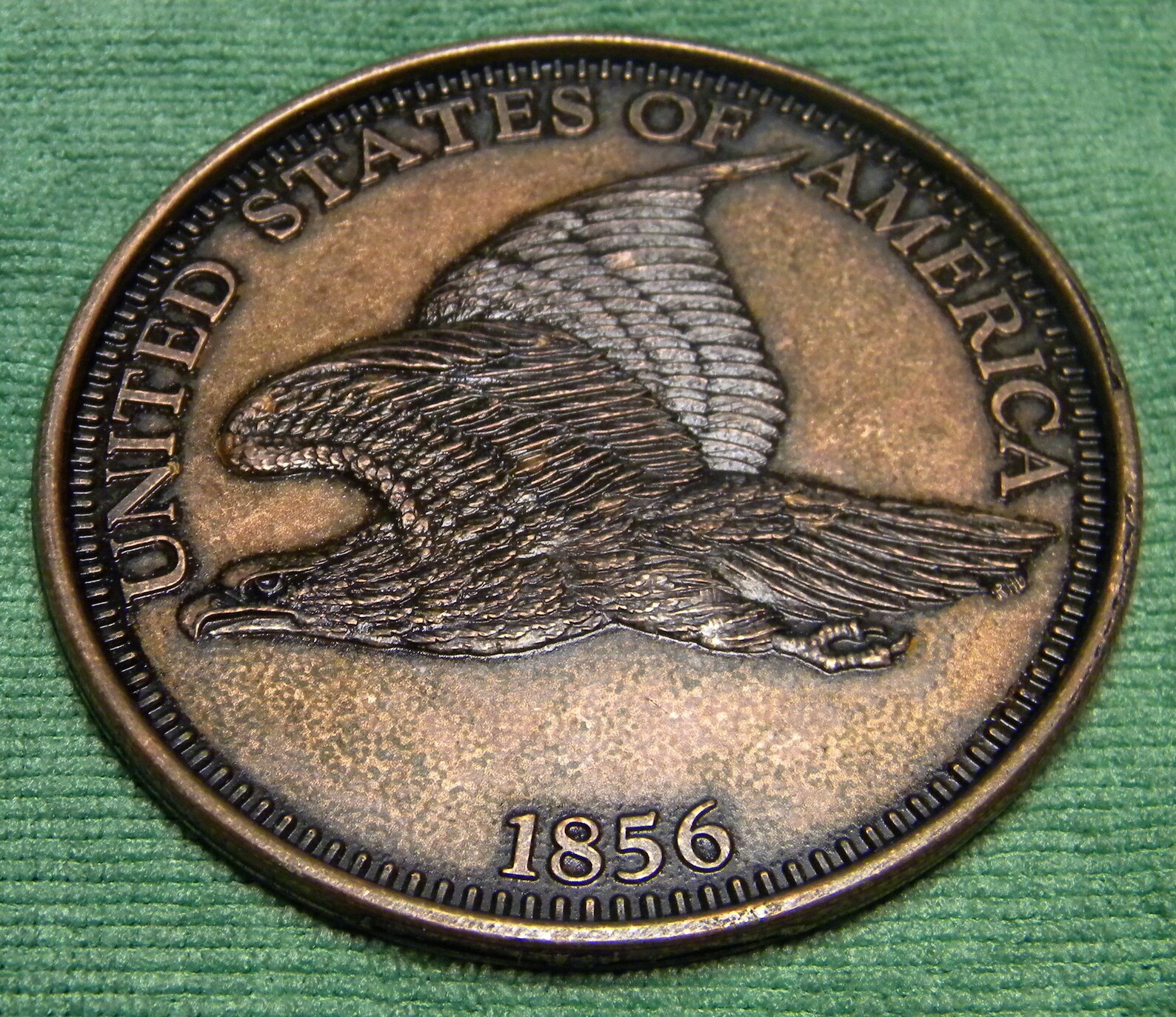 1856 Flying Eagle Cent Giant Replica 3 Diameter Heavy Etsy