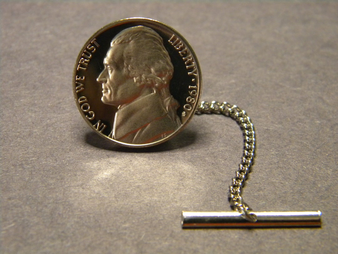 Tie Tack Lapel Pin Brooch Combo Made From a 1980S Jefferson Etsy