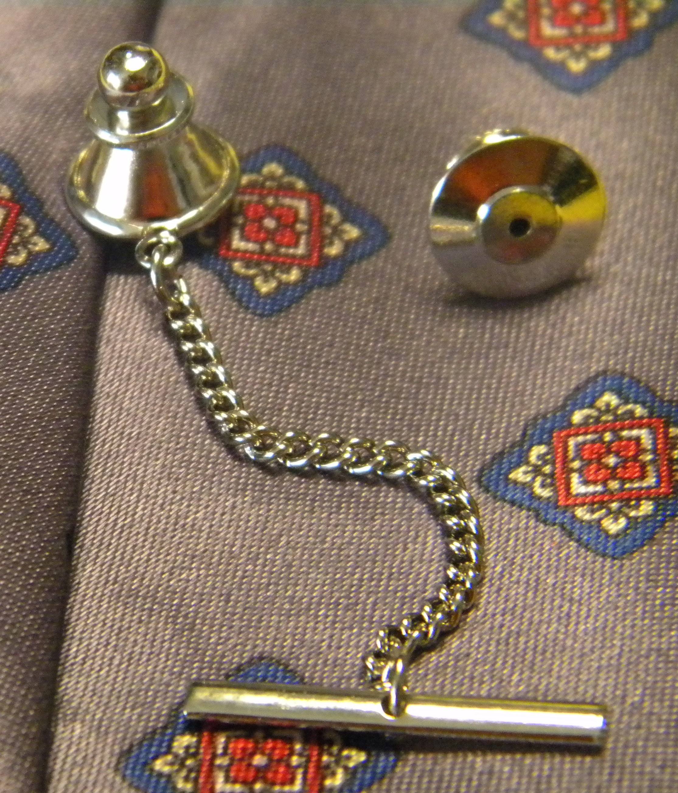 Tie Tack Lapel Pin Brooch Combo made from a 1980S Jefferson Etsy
