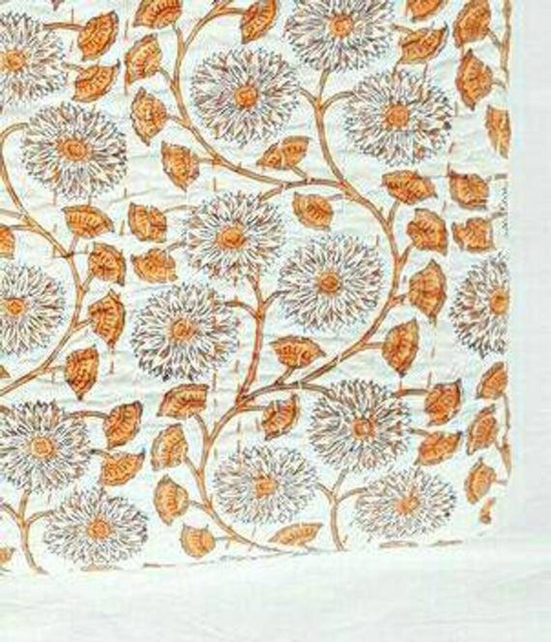Indian Handmade Fish Kantha Quilt Kantha Blanket Kantha Bedspread Coverlet Kantha Throw Perfect for bed Multiple Sizes