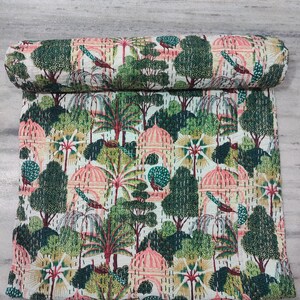 A New Indian Handmade Pure Cotton Decorative Kantha BedCover, Kantha Quilt, Bedspread, Kantha Throw Perfect for Your Bedroom 108&quot;x90&quot; inches
