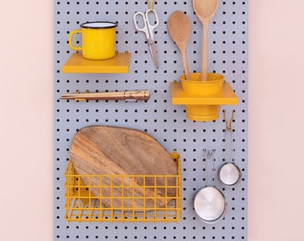 Large metal pegboard in Grey, display peg board