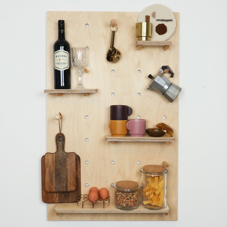 Wooden Pegboard / Display Board / Shelving Unit / Wall Etsy UK