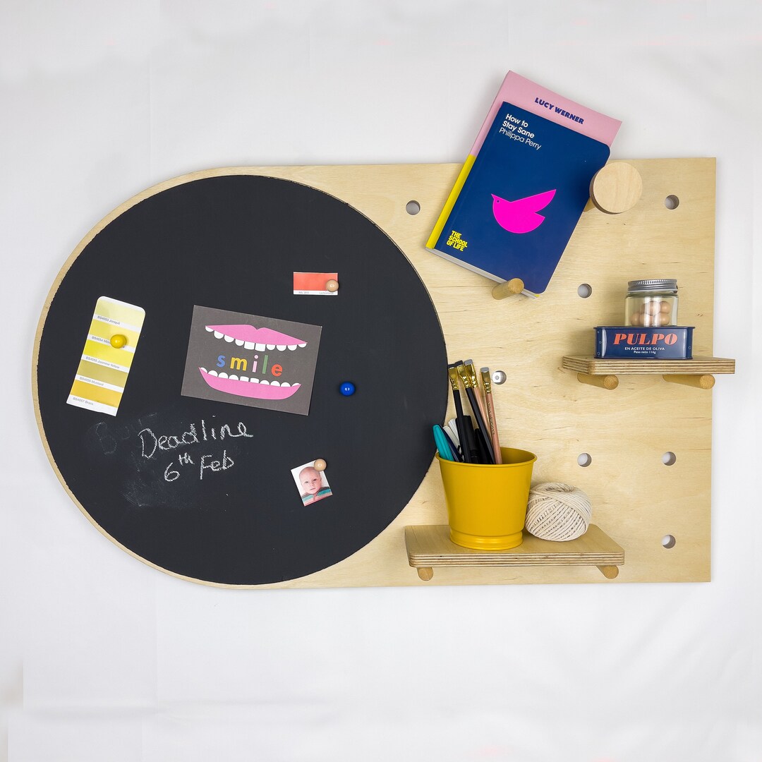 Pegboard With Mirror or Chalkboard /display Board /shelving Unit / Wall