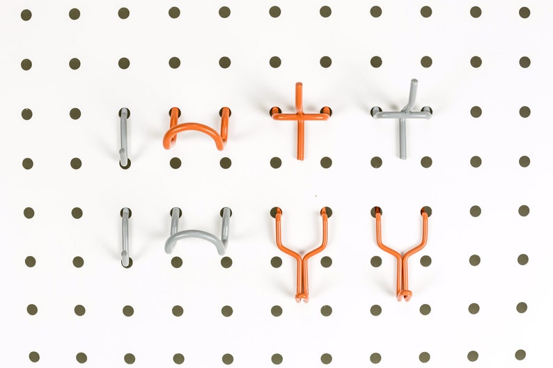 Large Metal Pegboard in White Display Peg Board Etsy