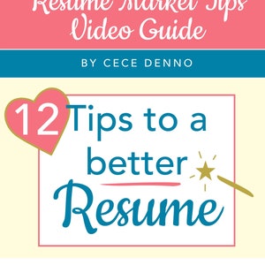 Job Search, Job Change, Resume Writing for Resume Video Guide