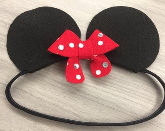 Running Minnie Classic Red Ears, Running Headband, Running Costume, Custom by TrainLikeaPrincess, runDisney