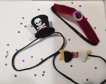 Wine and Dine Villains Bows, Disney Bound, Custom by TrainLikeaPrincess, Disney theme headbands