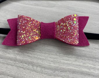 Pink Princess Bow, Custom by TrainLikeaPrincess, Disney theme headbands