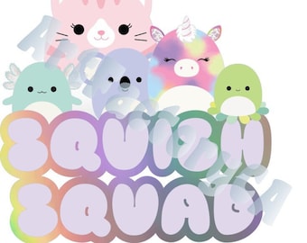 Projekt koszulki Squishmallow - SVG, PNG, Studio for Silhouette Cameo, Cricut itp., sublimacja lub nadruk