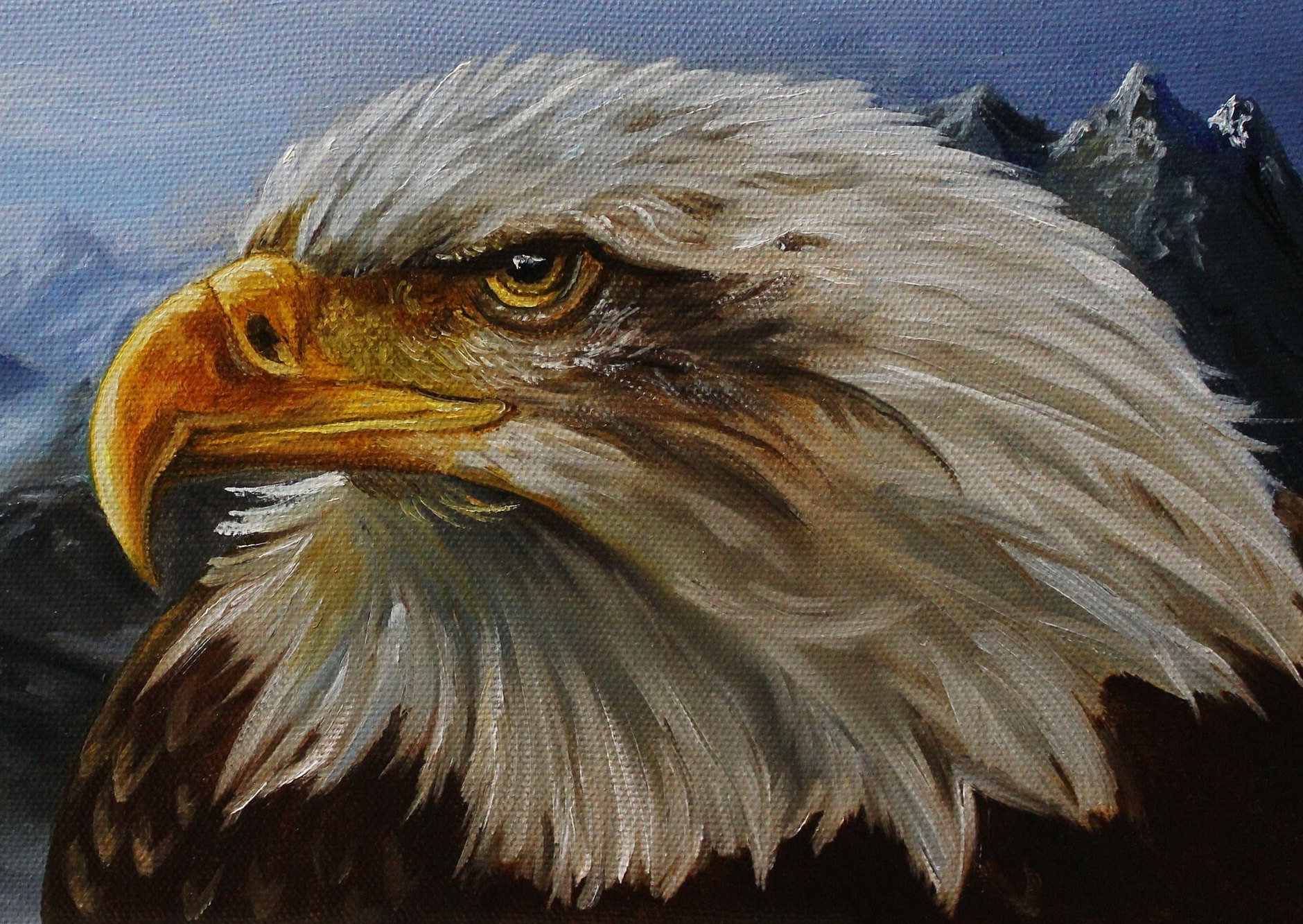 Bald Eagle Art Print Eagle Digital Painting Predators Print Etsy UK