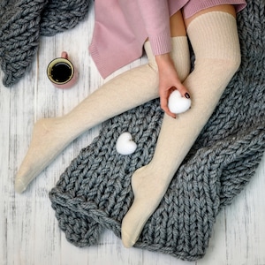 Thigh high socks Knee high socks Winter knit sock Woman warm socks Long knitted socks Over the knee socks Long socks Over knee socks