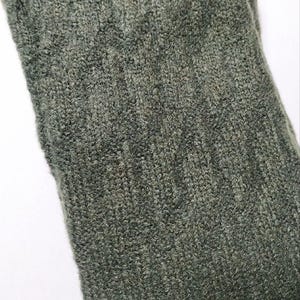 Wool socks Thigh high socks black Knee high socks Winter knit sock Long knitted socks Over the knee socks Valentine's day gift for wife Dark Green