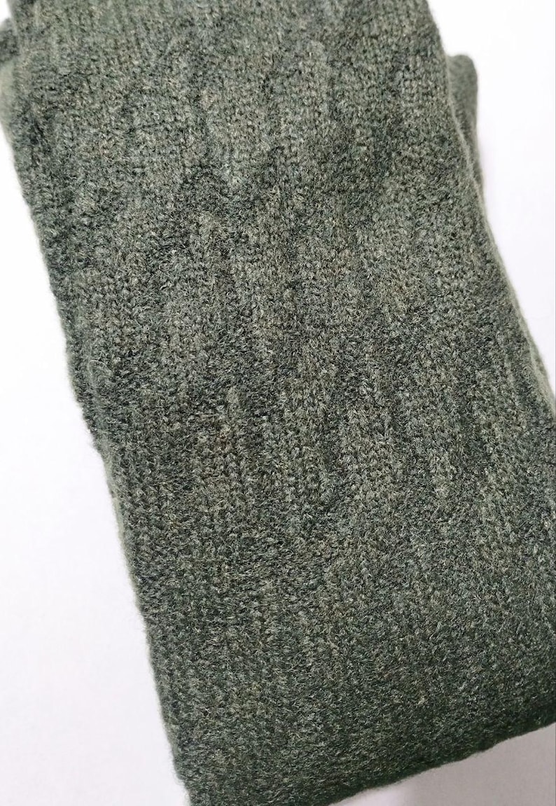 Wool socks Thigh high socks black Knee high socks Winter knit sock Long knitted socks Over the knee socks Valentine's day gift for wife Dark Green