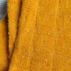 Wool socks Thigh high socks black Knee high socks Winter knit sock Long knitted socks Over the knee socks Valentine's day gift for wife Mustard Yellow