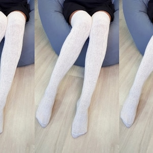 Thigh high socks Multi Pack of 3 Womens Boot Socks Knee high socks Winter knit sock Woman warm socks Long knitted socks Over the knee socks